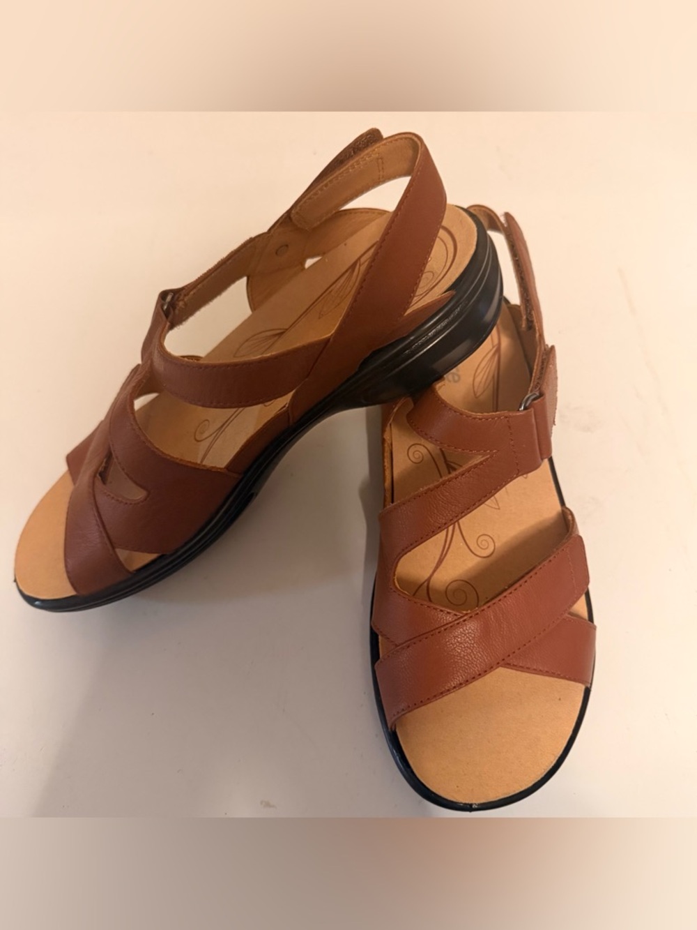 Revere ZANZIBAR Women's Brown Cagnac Casual Strappy Slingback Sandals Size38